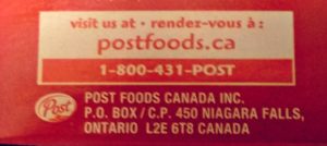 Post Foods Canada contact to air your grievance 