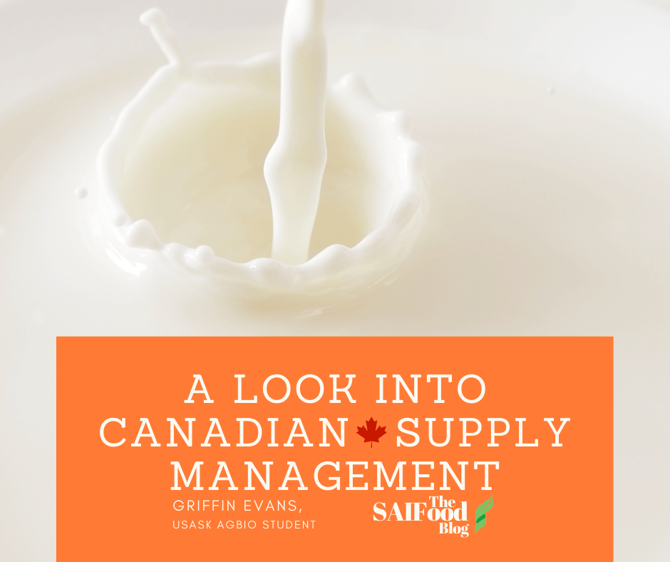 Milk pouring into itself with title: A look into canadian supply management